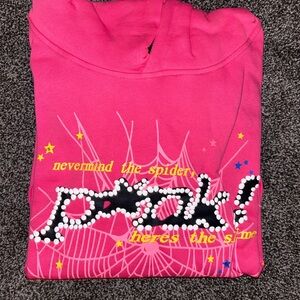 Sp5der P*nk Pink Hoodie | Small
